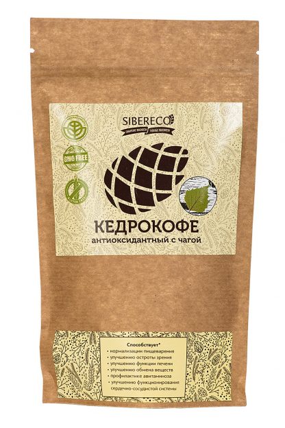 Кедрокофе антиоксидантный с чагой Sibereco, 250 гр.
