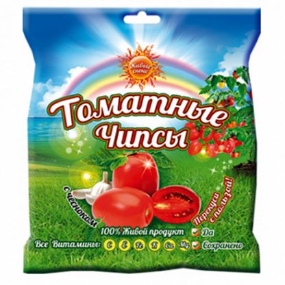 Чипсы томатные "С чесноком" Живые снеки