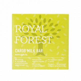 Шоколад "Миндаль" Carob milk bar Royal Forest
