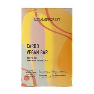 Шоколад "Carob Vegan Bar" Абрикос, урбеч абрикосовый Royal Forest